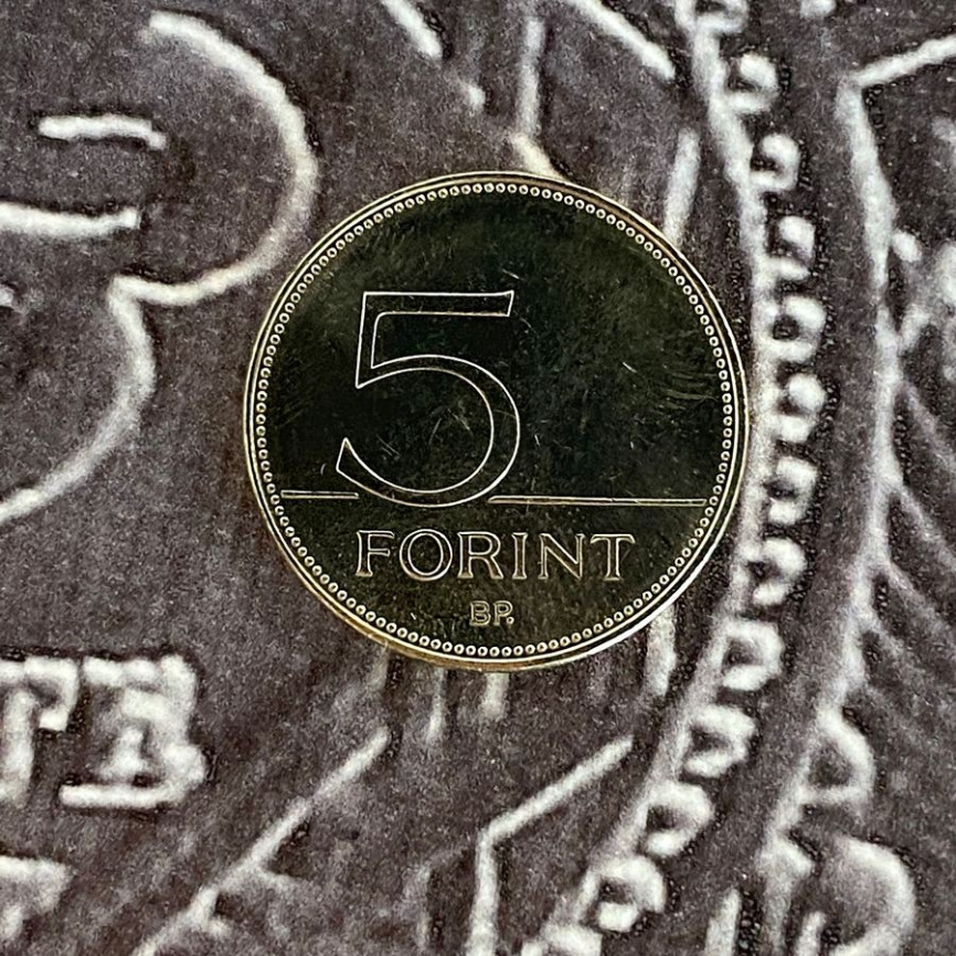 Набор монет Венгрия-5 форинтов, 2021 год (F-O-R-I-N-T) фото 3