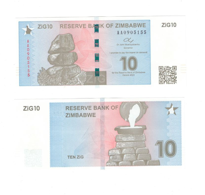 Зимбабве 10 зиг 2024 год фото 1