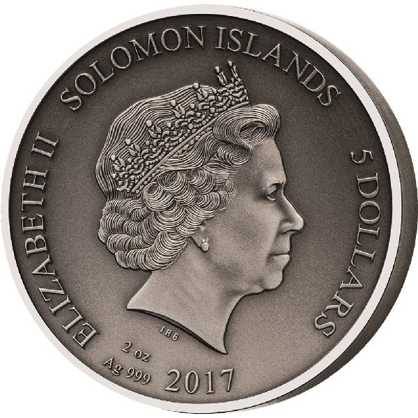Гладиаторы. Гопломах (2 oz) - Соломоновы острова, 5 долларов, 2017 год фото 2