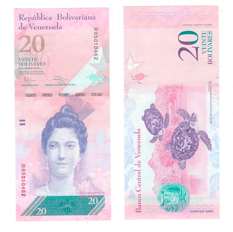 Венесуэла 20 боливар 2007-2014 гг фото 1