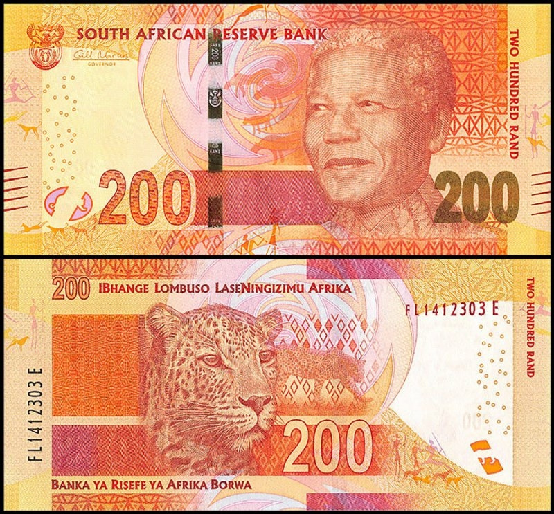 ЮАР, 200 рандов, 2012 год, (Нельсон Мандела) фото 1