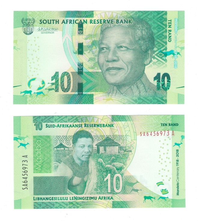 ЮАР 10 рандов 2018 год (Нельсон Мандела) фото 1