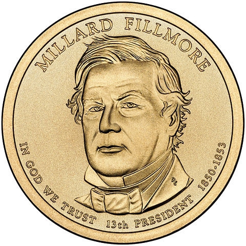 №13 Миллард Филлмор 1 доллар США 2010 год фото 1