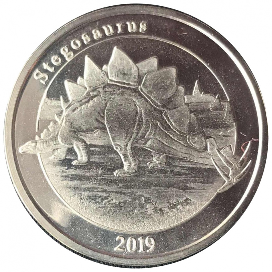 Стегозавр, Динозавры - 1 франк, Майотта, 2019 год фото 1