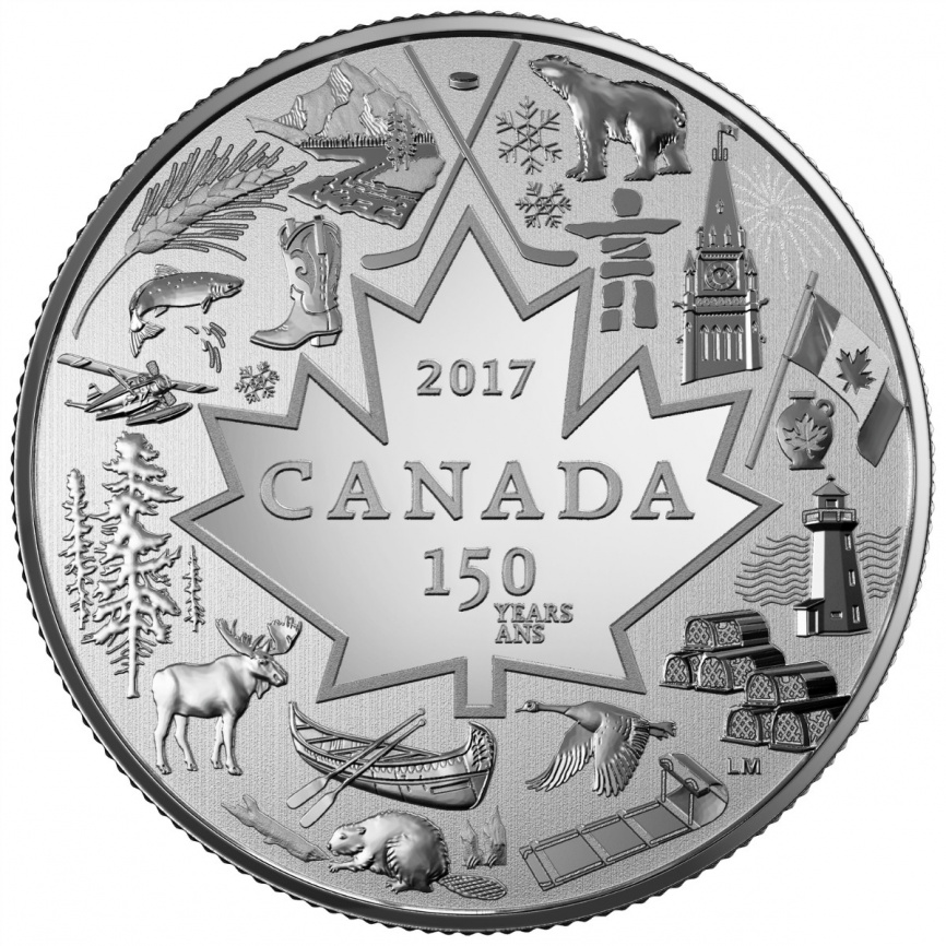 Сердце нашей нации, 3 доллара, Канада, 2017 год фото 1
