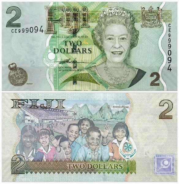 Фиджи 2 доллара 2007-2012 гг  фото 1