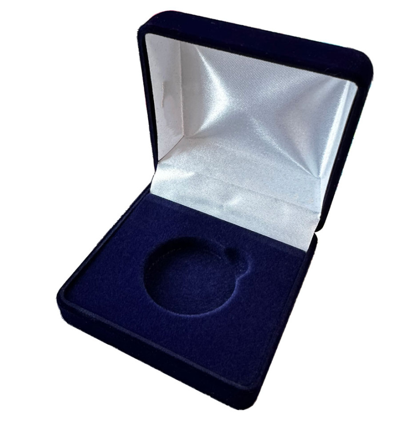 Футляр бархатный для 1 монеты до 37 мм (proof-like РК) фото 1