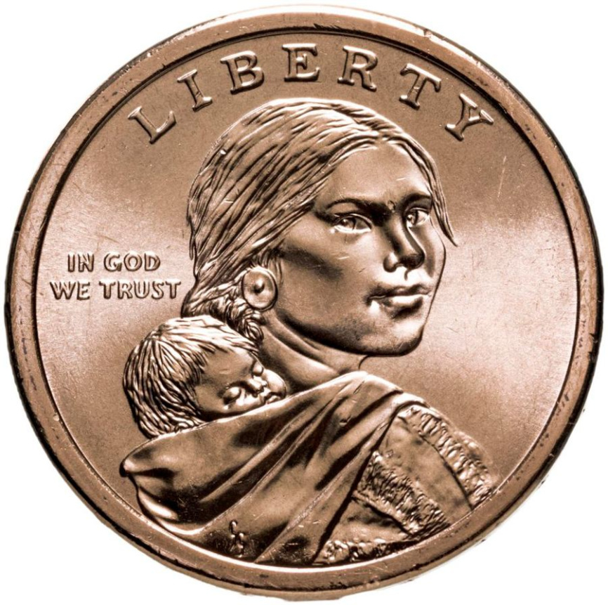 Закон о гражданстве индейцев - 1 доллар из серии Сакагавея (Индианка) США фото 2