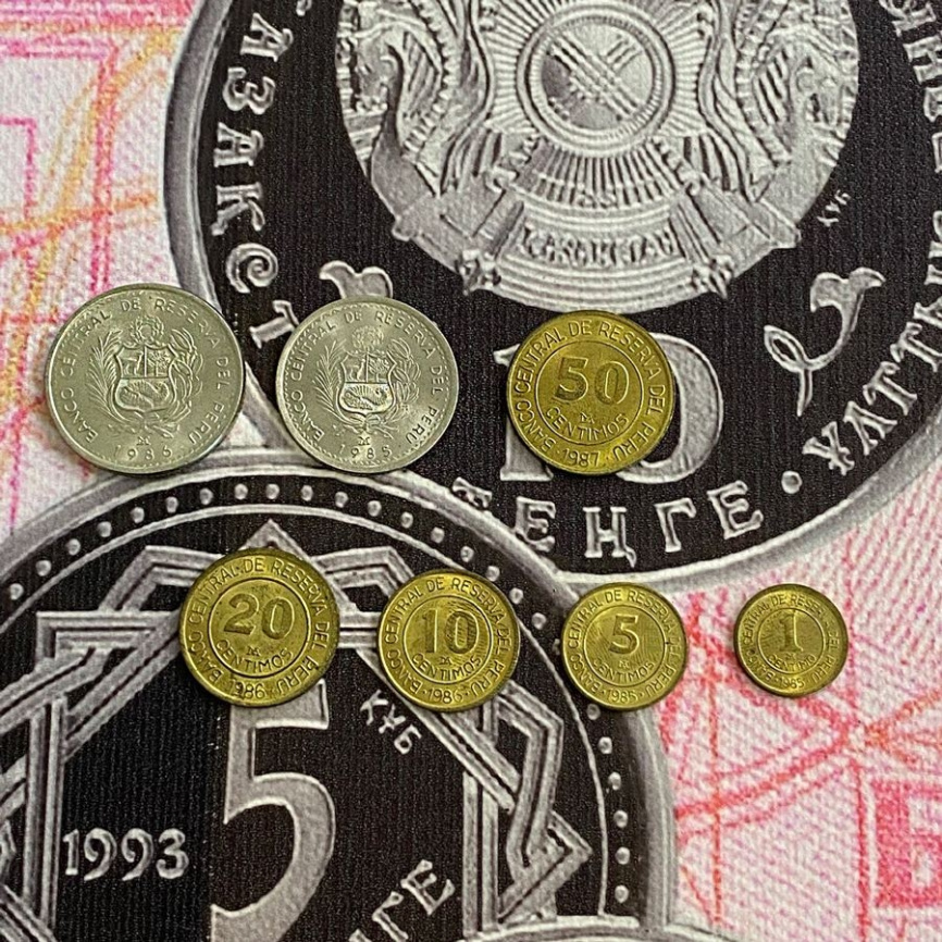 Набор Перу - циркуляционные монеты, 1985-1988 годов фото 3