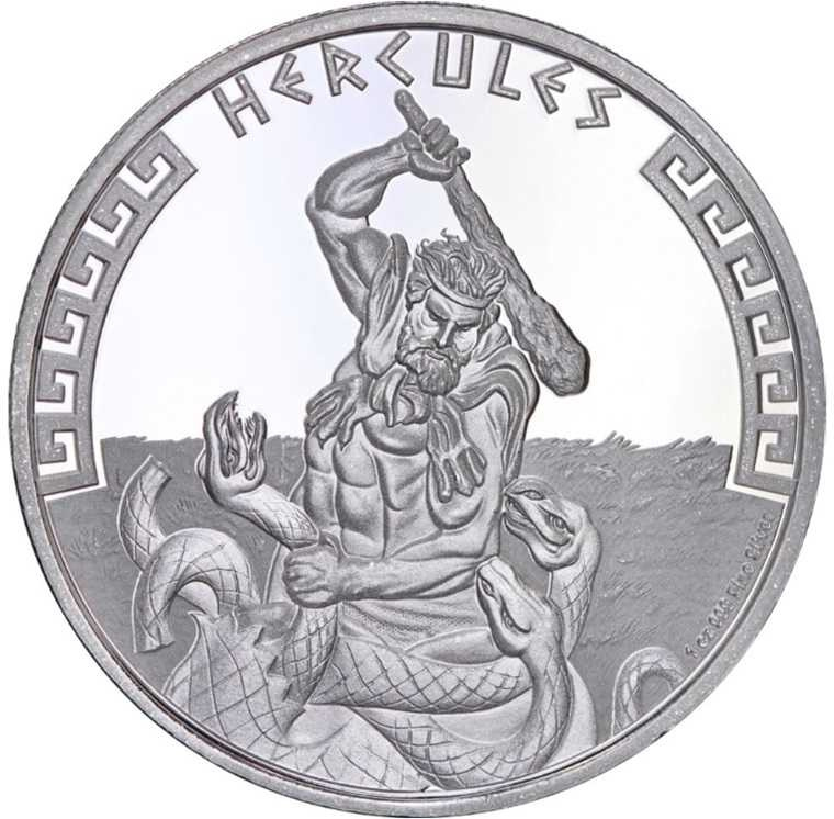 Геркулес, серия Герои греческой мифологии - 2 доллара, о.Ниуэ, 2023 год фото 1