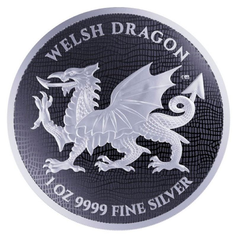 Валлийский дракон - о.Ниуэ, 2 доллара, 2022 год фото 1
