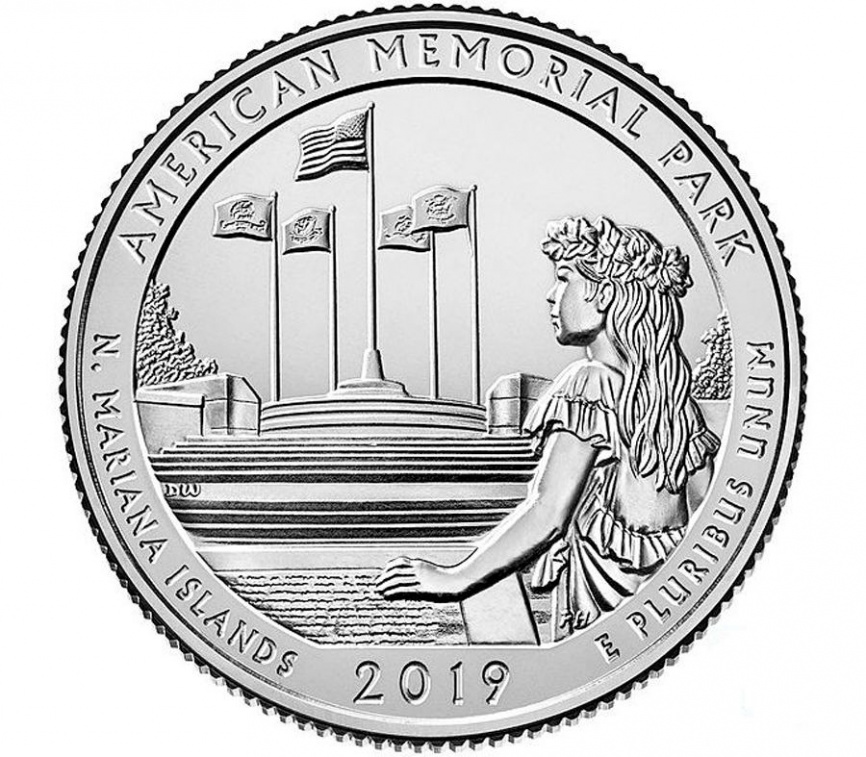 Американский мемориальный парк, Северные Марианские острова - Парки США, 2019 год, 25 центов фото 1
