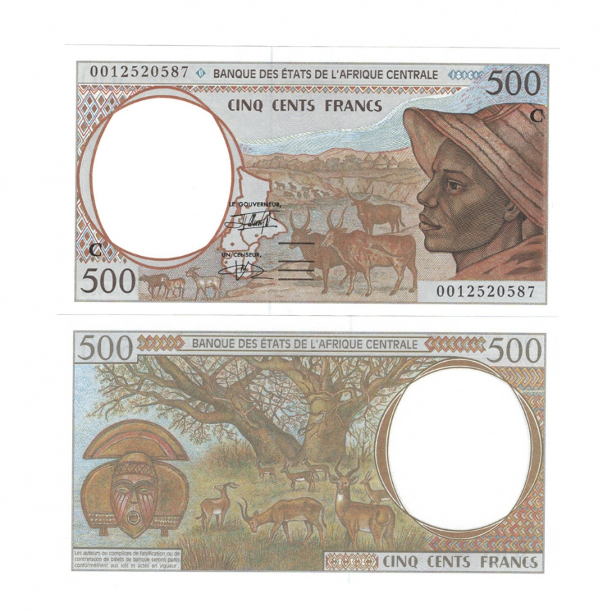 ЦАР (Чад) 500 франков 2000 год фото 1