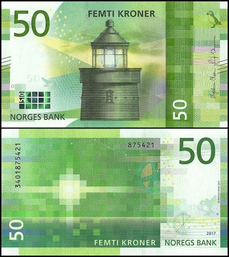 Норвегия, 50 крон, 2018 год фото 1