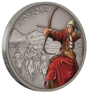 Монголы - Воины истории, 2 доллара, о. Ниуэ фото 1