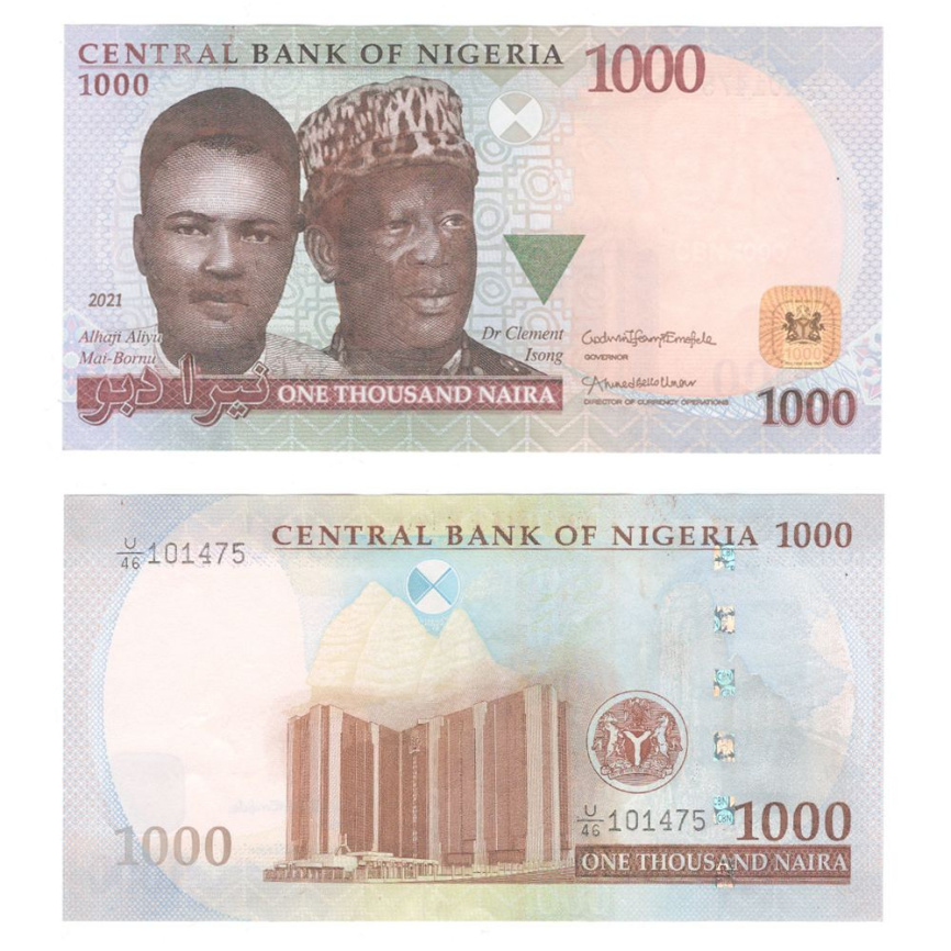 Нигерия 1000 наира 2005-2022 гг фото 1