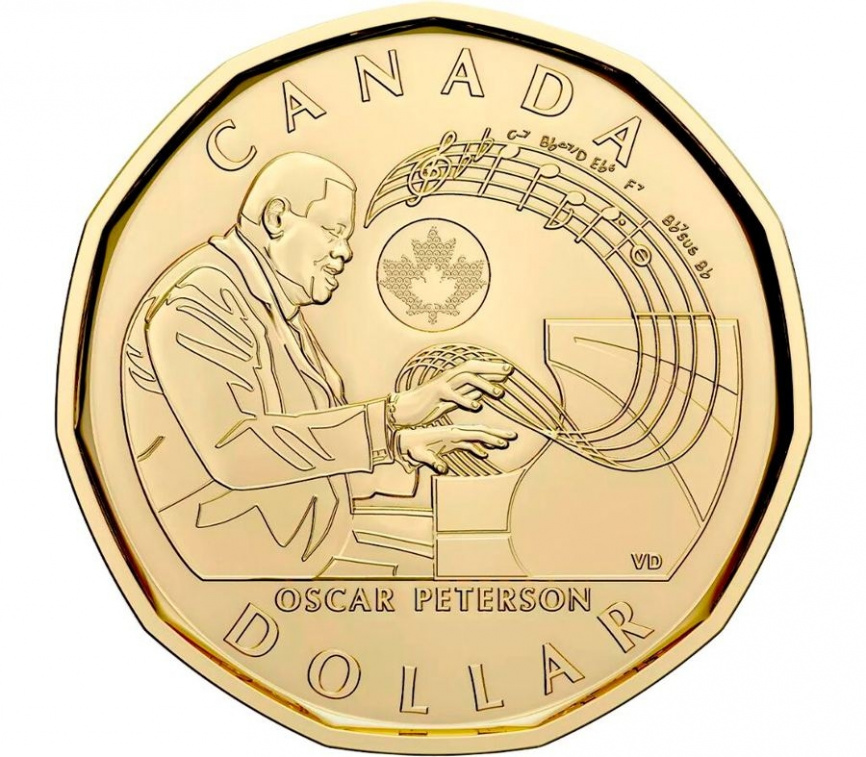 Пианист Оскар Петерсон - Канада, 1 доллар, 2022 год фото 1
