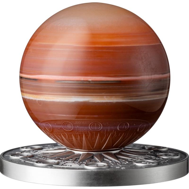 МАРС. Солнечная система - монета + сфера из сердолика - Гана, 2024 год фото 1