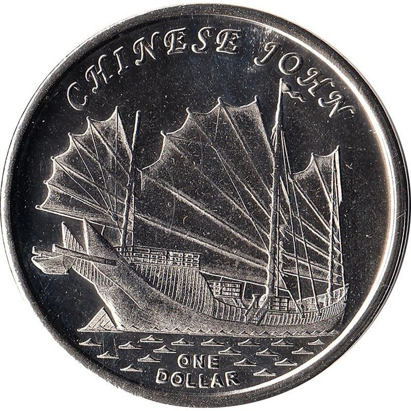 Корабль Chinese John - Острова Гилберта 1 доллар 2019 фото 1