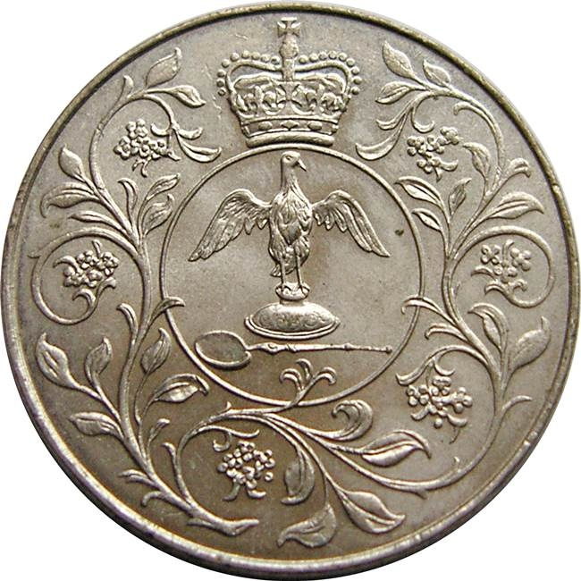 Cеребряный юбилей царствования Елизаветы II - 25 пенсов, Великобритания, 1977 год фото 2