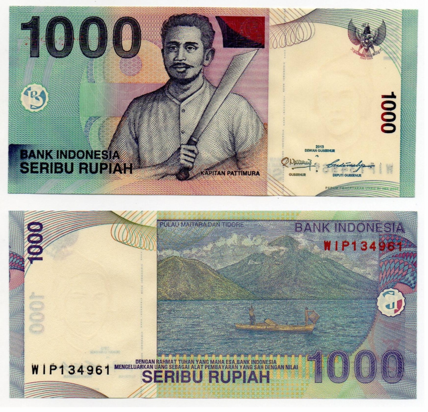 Индонезия, 1000 рупий, 2013 год фото 1