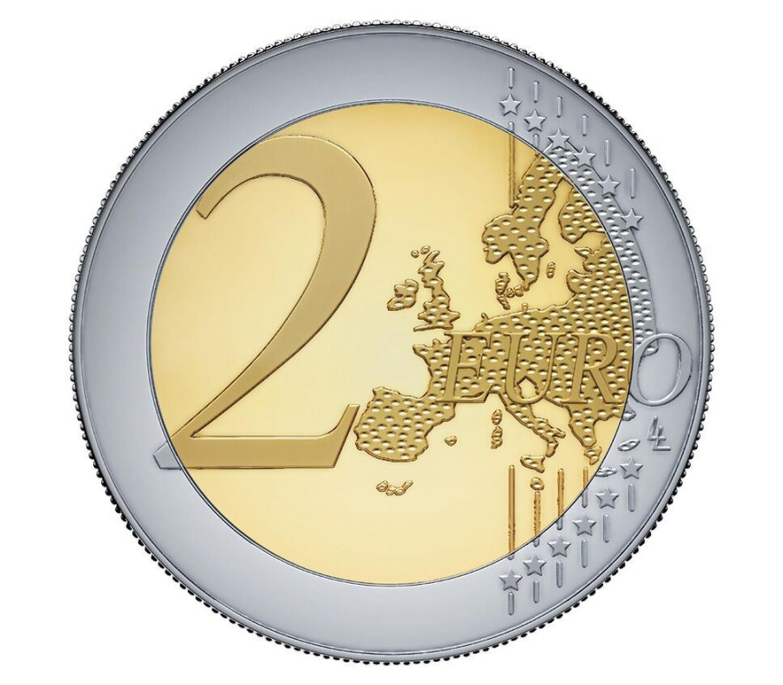 2 евро Латвия 2022 - Финансовая грамотность - 100 лет банку Латвии фото 2