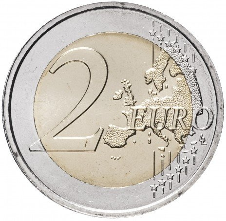 30 лет еврофлагу - 2 евро, Люксембург, 2015 год фото 2