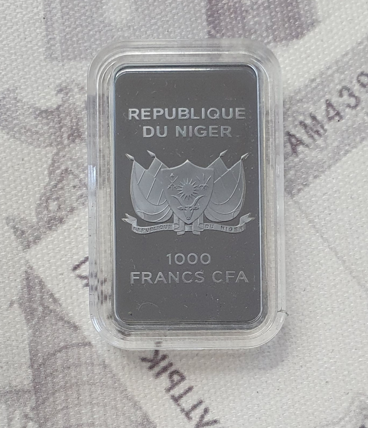 Имянаречение (прямоугольная) - Республика Нигер, 1000 франков, 2014 год фото 3