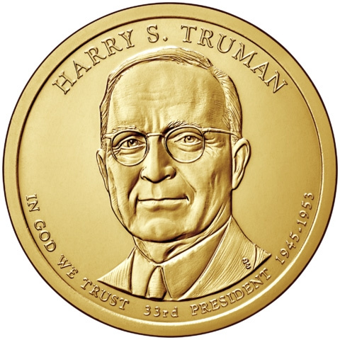 №33 Гарри Трумен 1 доллар США 2015 год фото 1