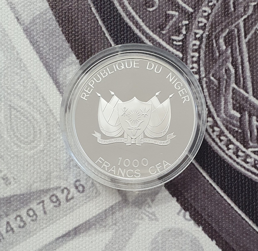 Имянаречение (круглая) - Республика Нигер, 1000 франков, 2014 год фото 3