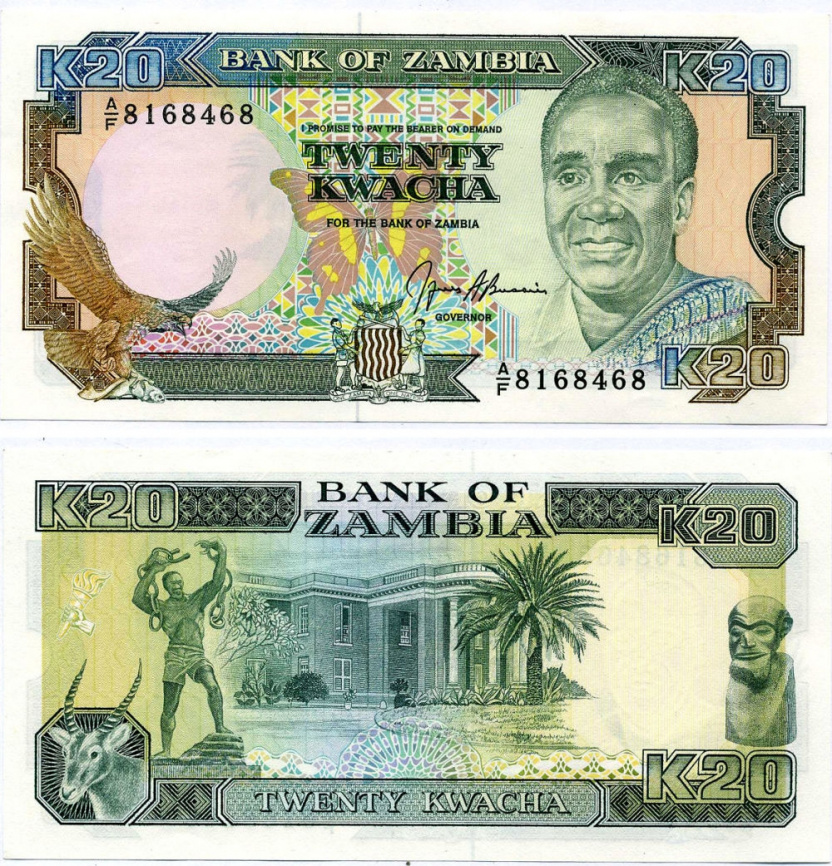 Замбия, 20 квача, 1991 год фото 1