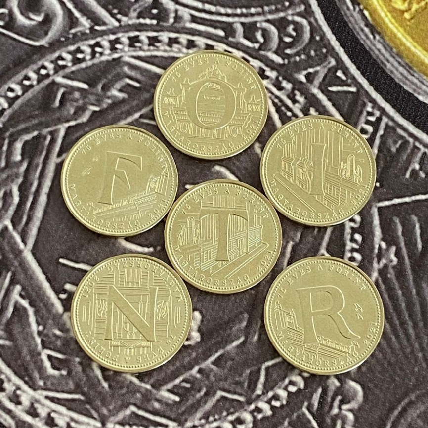 Набор монет Венгрия-5 форинтов, 2021 год (F-O-R-I-N-T) фото 2