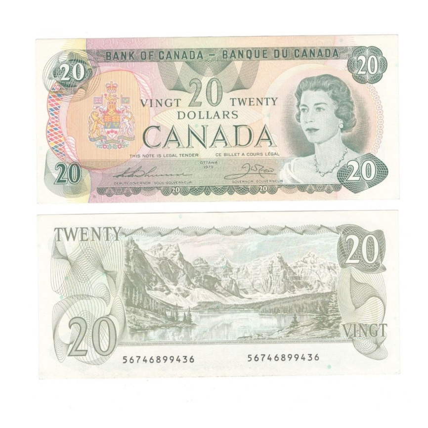 Канада 20 долларов 1979 год (состояние aUNC) фото 1