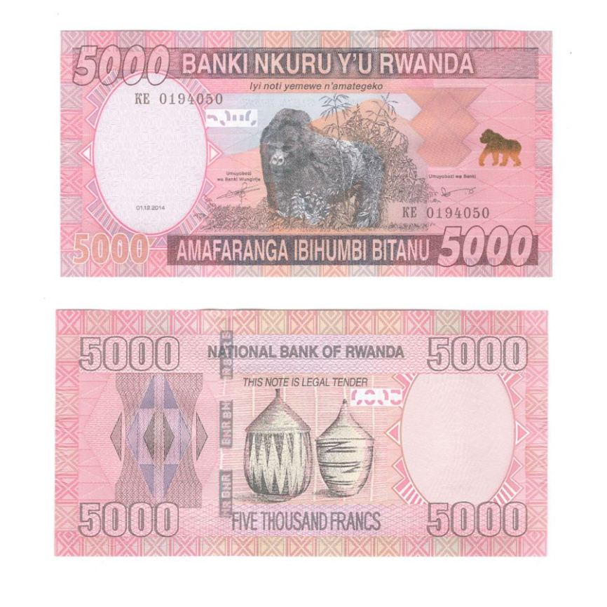 Руанда 5000 франков 2014 год фото 1