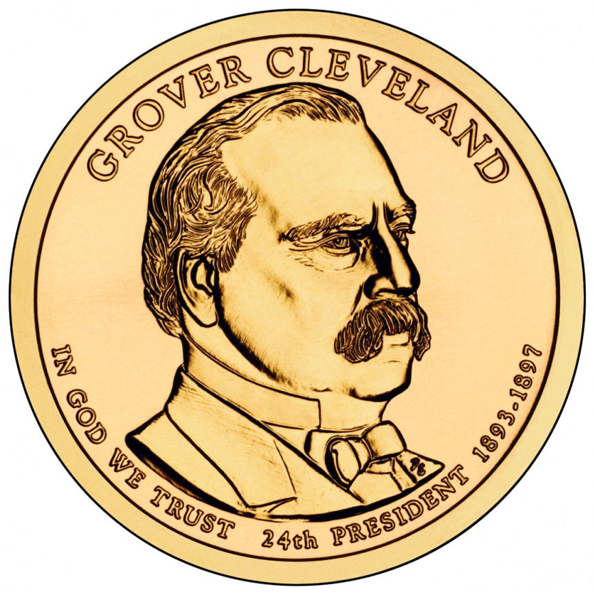 №24 Гровер Кливленд (1893-1897) 1 доллар США 2012 фото 1