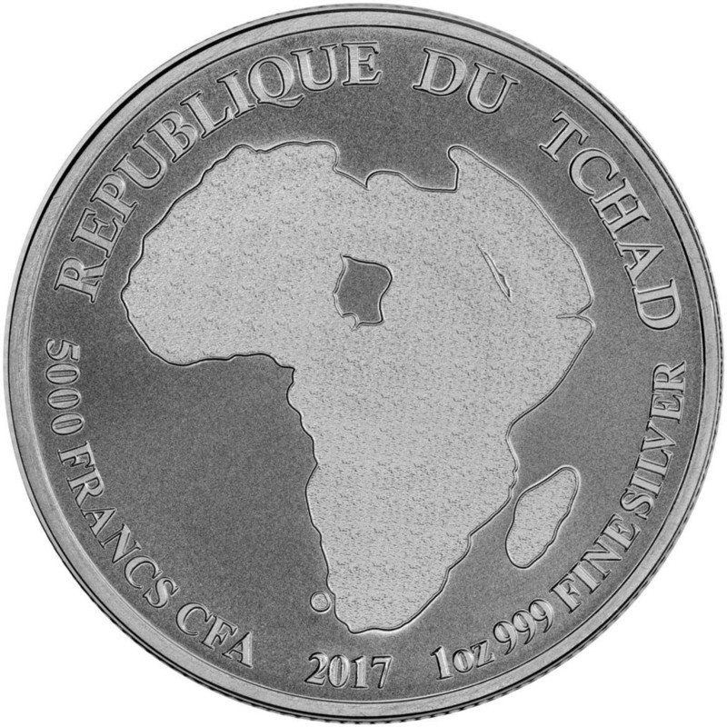 Африканская Львица, 5000 франков, Республика Чад, 2017 год фото 2