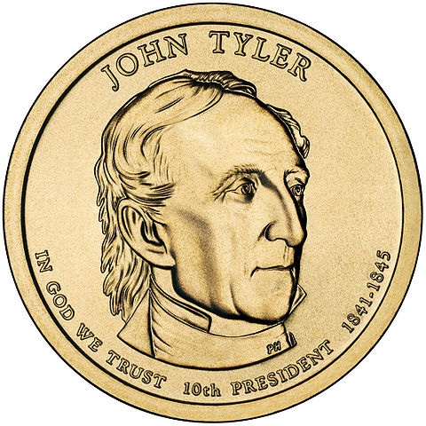 №10 Джон Тайлер 1 доллар США 2009 год фото 1
