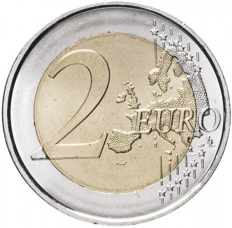 30 лет еврофлагу - 2 евро, Испания, 2015 год фото 2