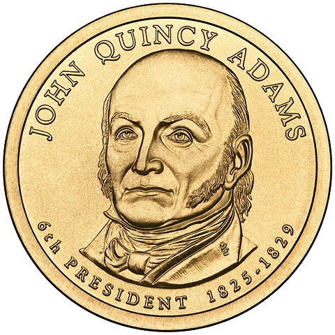 №6 Джон Куинси Адамс 1 доллар США 2008 год фото 1