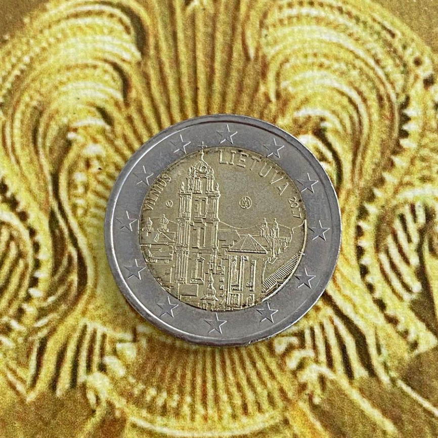 2 евро Литва 2017 - Вильнюс фото 3
