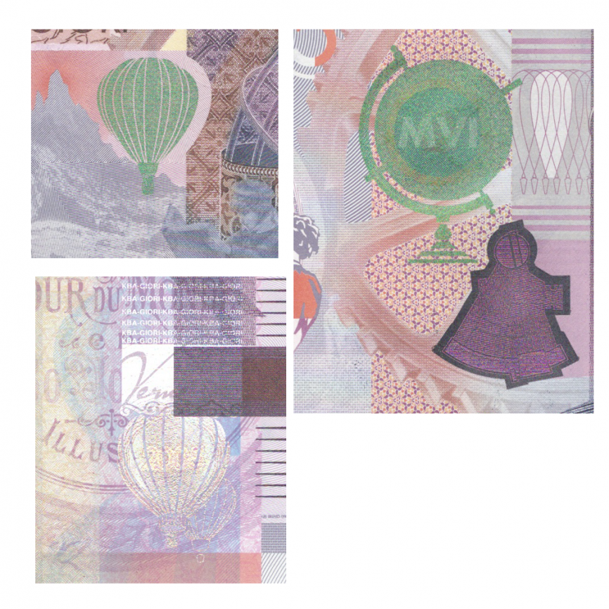 Тестовая банкнота Швейцарии KBA-GIORI "Жуль Верн" 2005 год фото 2