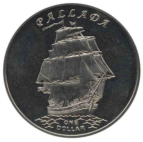 Корабль PALLADA - Остров Гилберт 1 доллар 2014 год фото 1