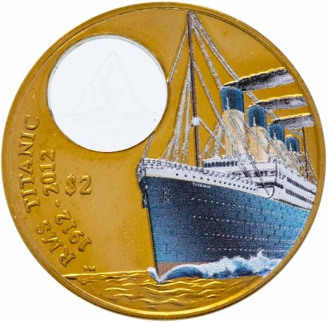 Титаник (разновидность 1) - 2 доллара, Британские Виргинские острова, 2012 год фото 1