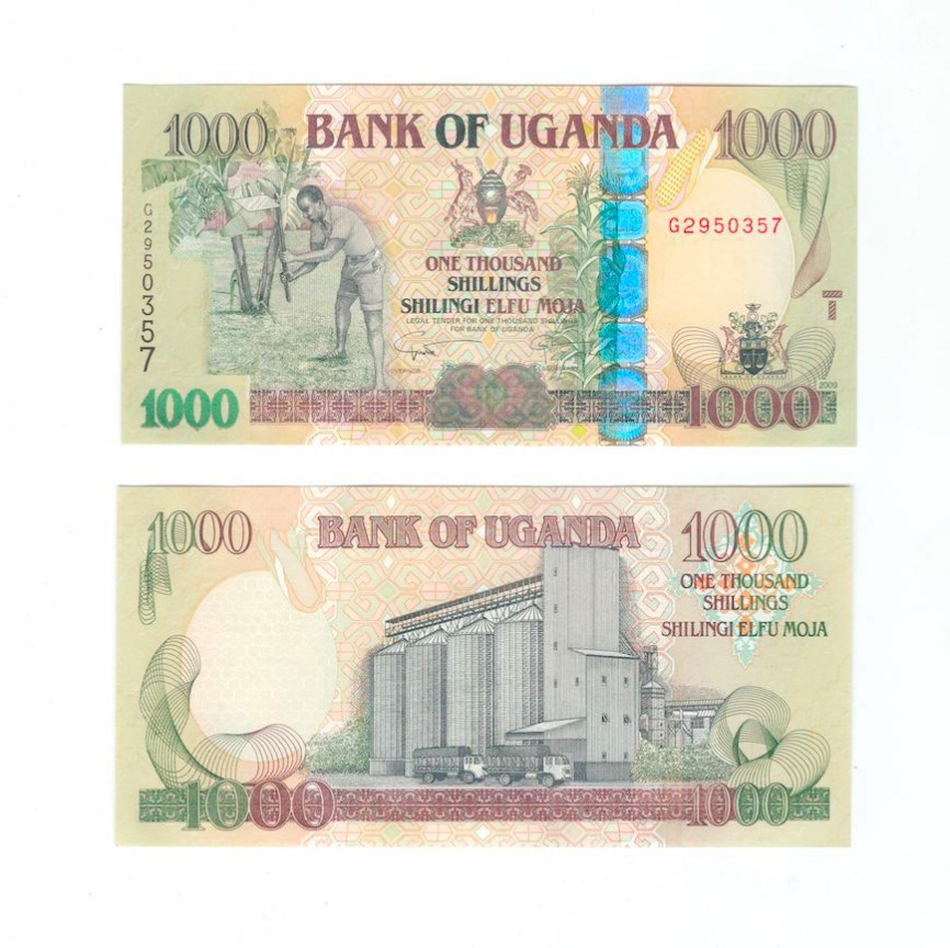 Уганда 1000 шиллингов 2005-2009 гг фото 1
