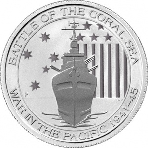 Битва в Коралловом море - Австралия, 50 центов, 2014 год фото 1