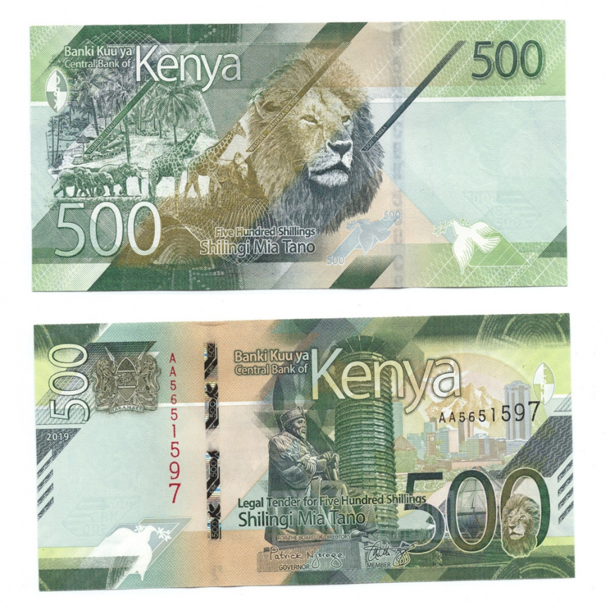 Кения 500 шиллингов 2019 год фото 1