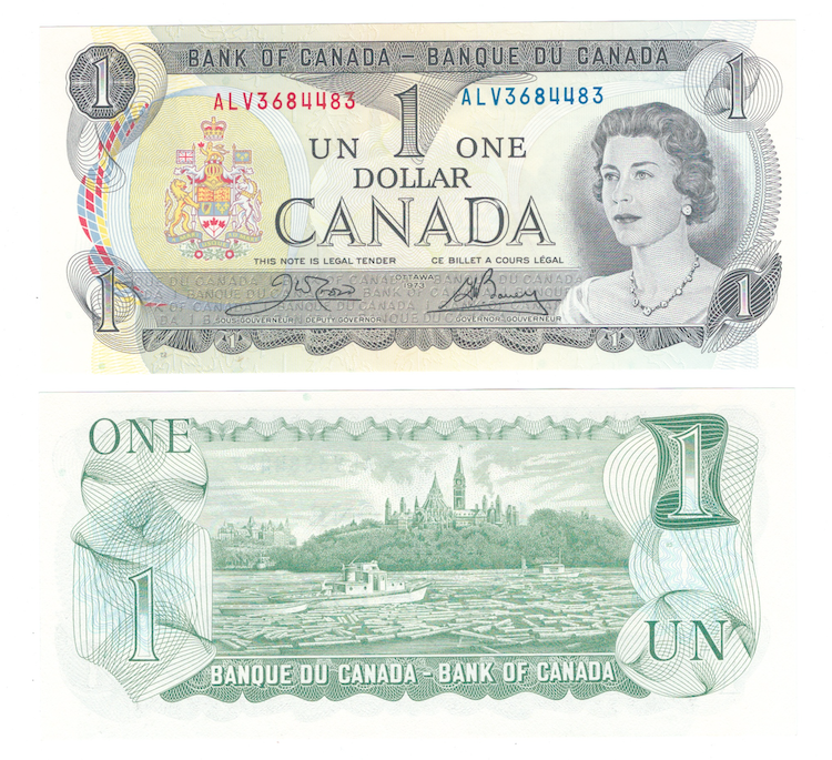 Канада 1 доллар 1973 год фото 1