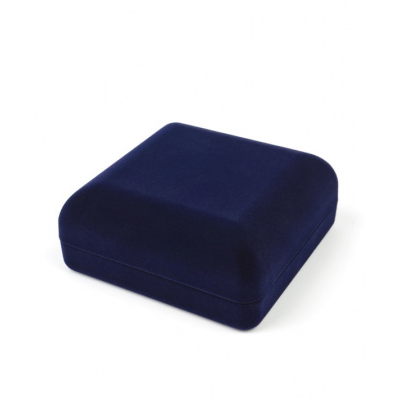 Бархатная подарочная коробка для 1 монеты - синяя (диаметр 44 мм) фото 2