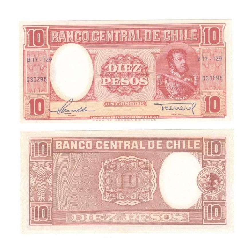 Чили 10 песо 1958 год фото 1