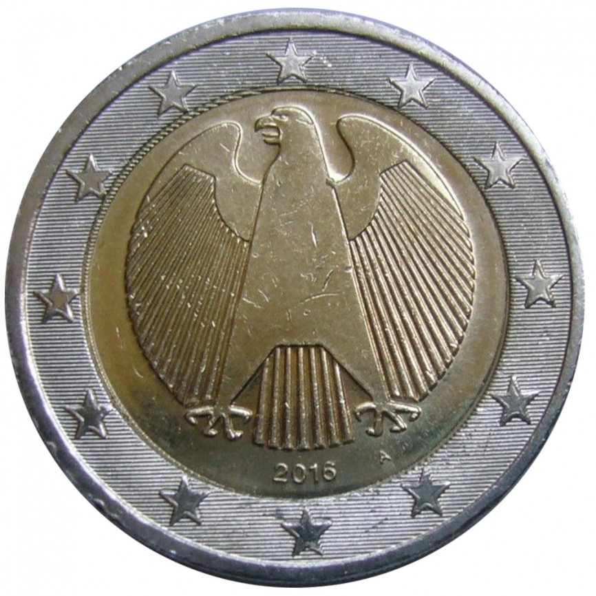 Орел - 2 евро, Германия, 2016 год фото 1
